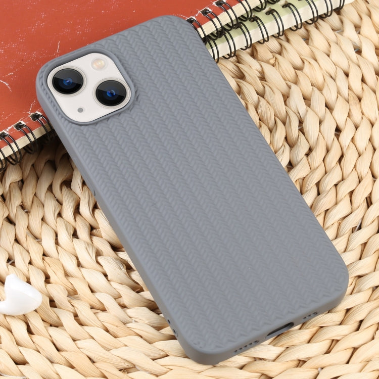 For iPhone 13 Weave Texture Silicone Phone Case