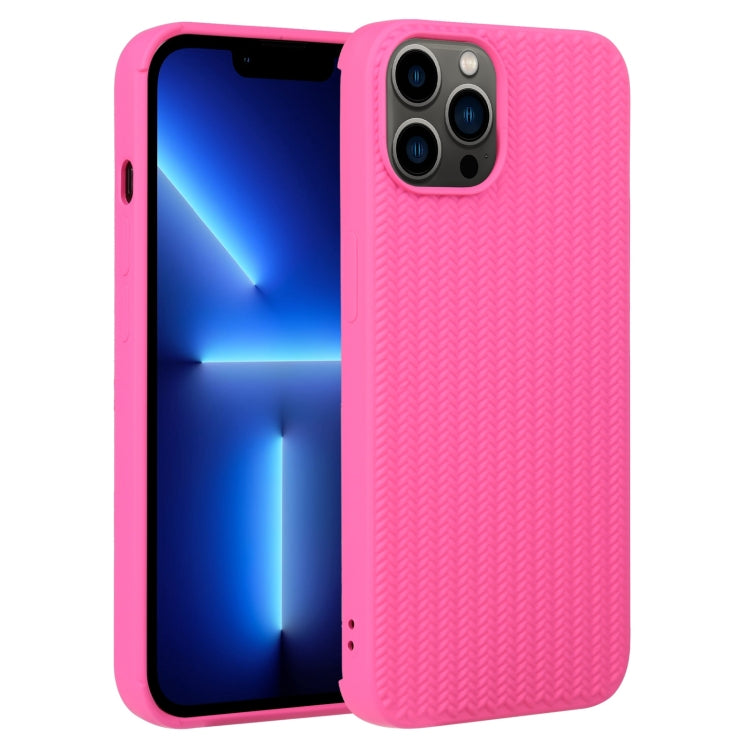 For iPhone 13 Pro Weave Texture Silicone Phone Case