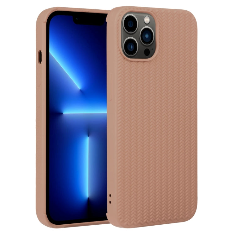 For iPhone 13 Pro Weave Texture Silicone Phone Case