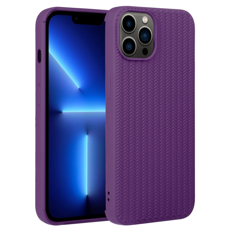 For iPhone 13 Pro Weave Texture Silicone Phone Case