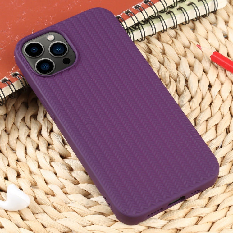 For iPhone 13 Pro Weave Texture Silicone Phone Case