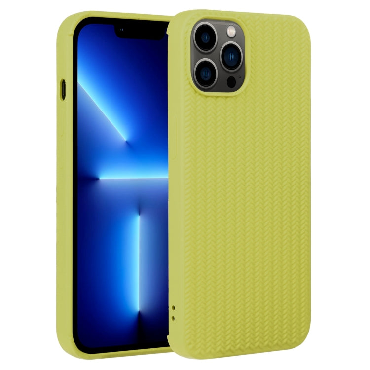 For iPhone 13 Pro Weave Texture Silicone Phone Case