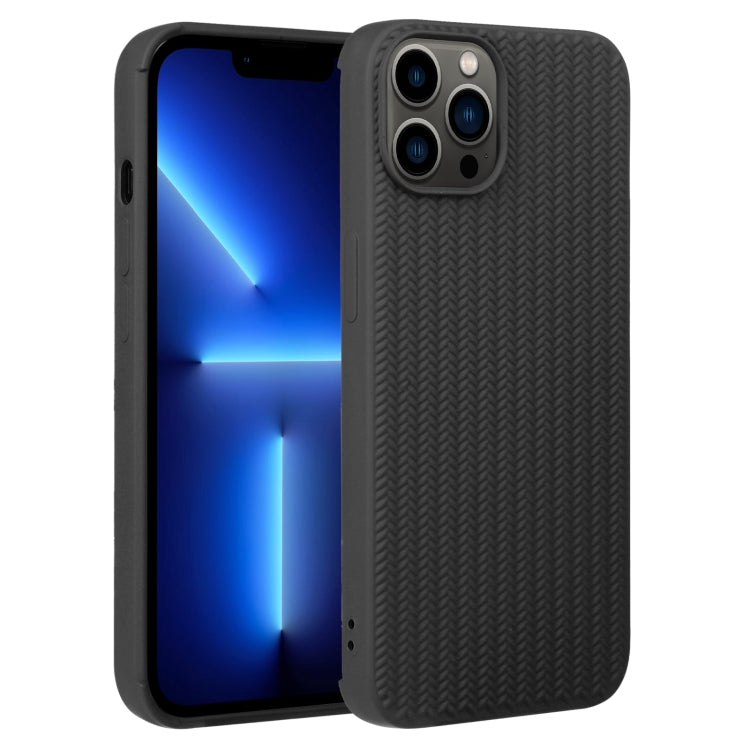 For iPhone 13 Pro Weave Texture Silicone Phone Case