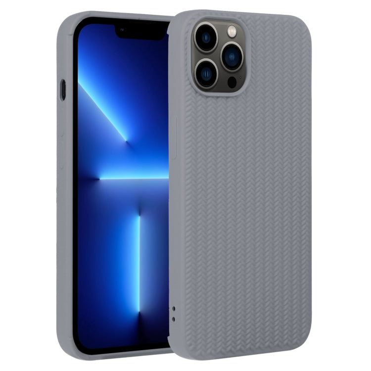 For iPhone 13 Pro Weave Texture Silicone Phone Case