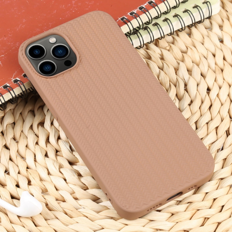 For iPhone 13 Pro Max Weave Texture Silicone Phone Case