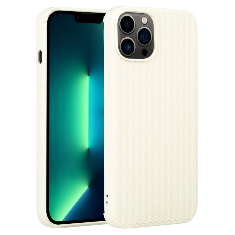 For iPhone 13 Pro Max Weave Texture Silicone Phone Case