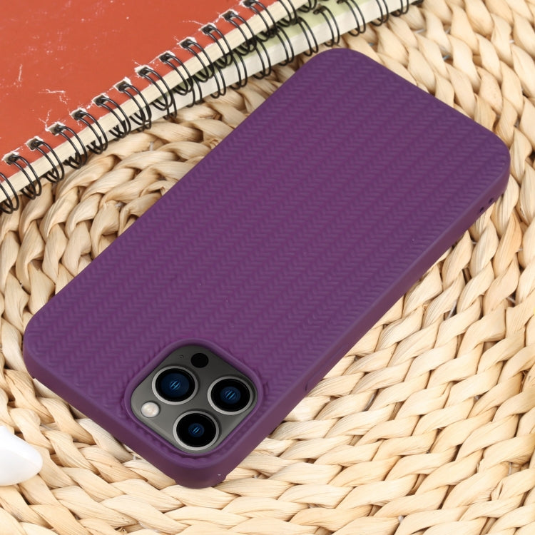 For iPhone 13 Pro Max Weave Texture Silicone Phone Case