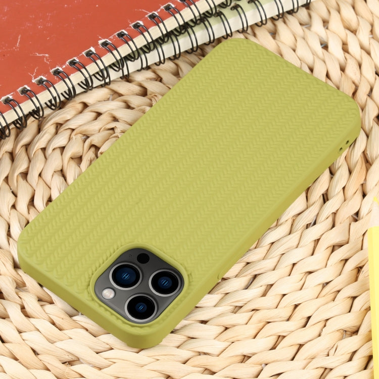 For iPhone 13 Pro Max Weave Texture Silicone Phone Case