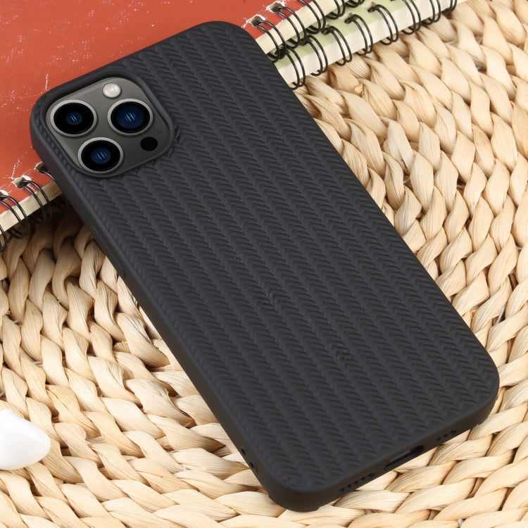 For iPhone 13 Pro Max Weave Texture Silicone Phone Case