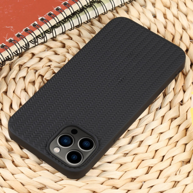 For iPhone 13 Pro Max Weave Texture Silicone Phone Case