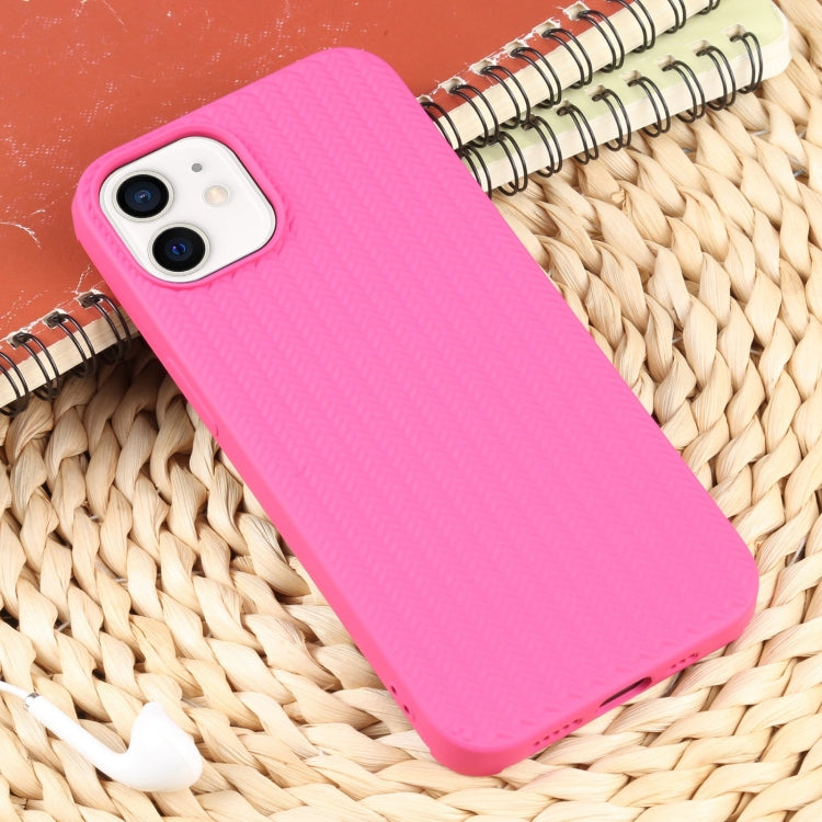 For iPhone 12 Weave Texture Silicone Phone Case