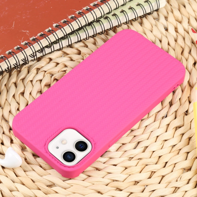 For iPhone 12 Weave Texture Silicone Phone Case