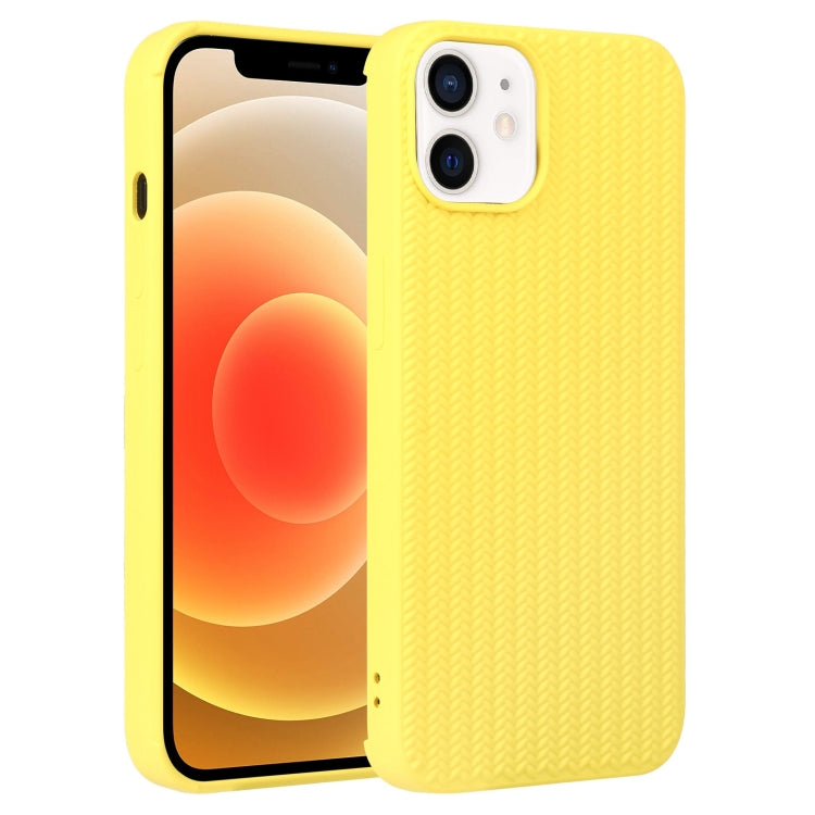 For iPhone 12 Weave Texture Silicone Phone Case