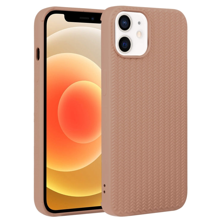 For iPhone 12 Weave Texture Silicone Phone Case