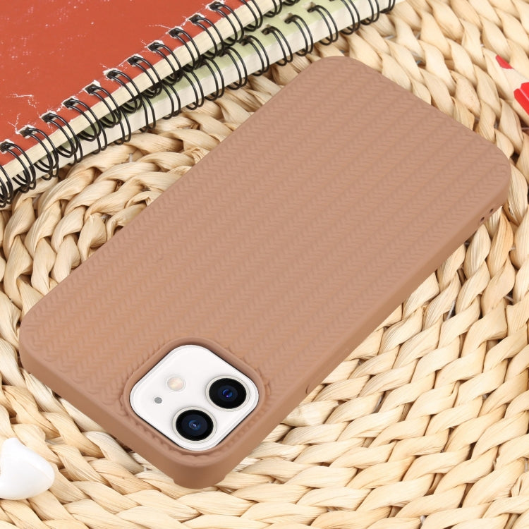 For iPhone 12 Weave Texture Silicone Phone Case