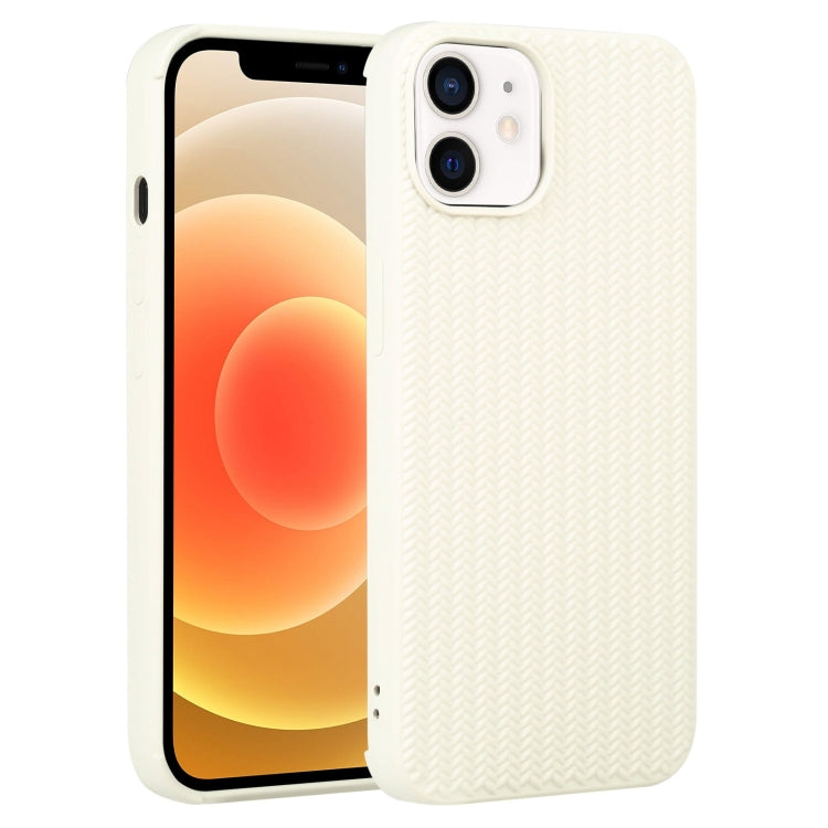 For iPhone 12 Weave Texture Silicone Phone Case