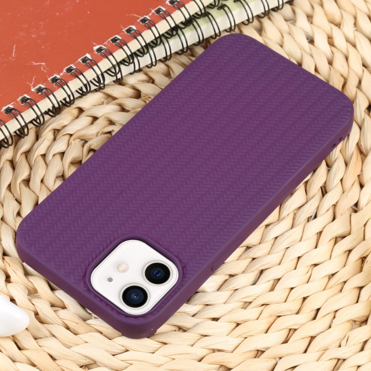 For iPhone 12 Weave Texture Silicone Phone Case