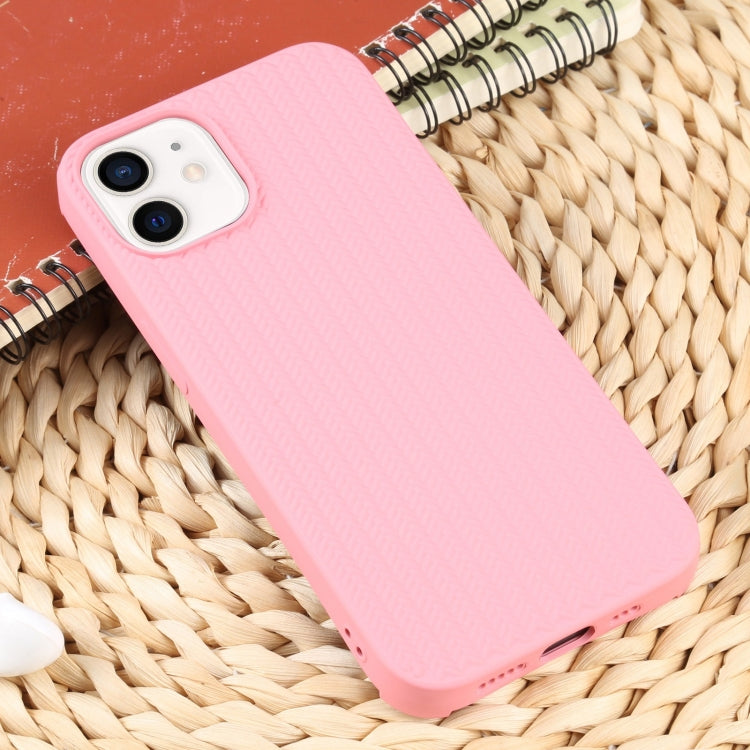 For iPhone 12 Weave Texture Silicone Phone Case