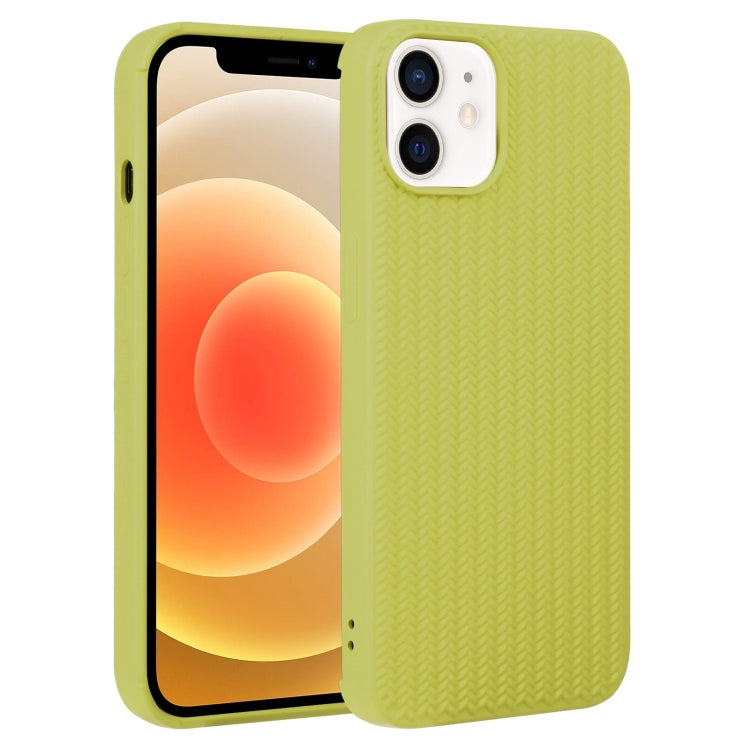 For iPhone 12 Weave Texture Silicone Phone Case