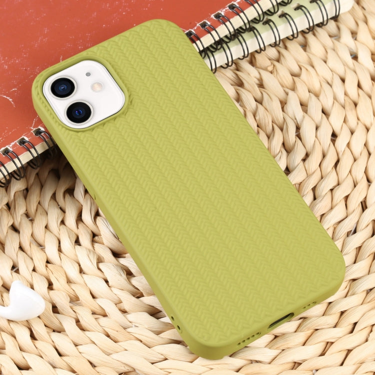 For iPhone 12 Weave Texture Silicone Phone Case