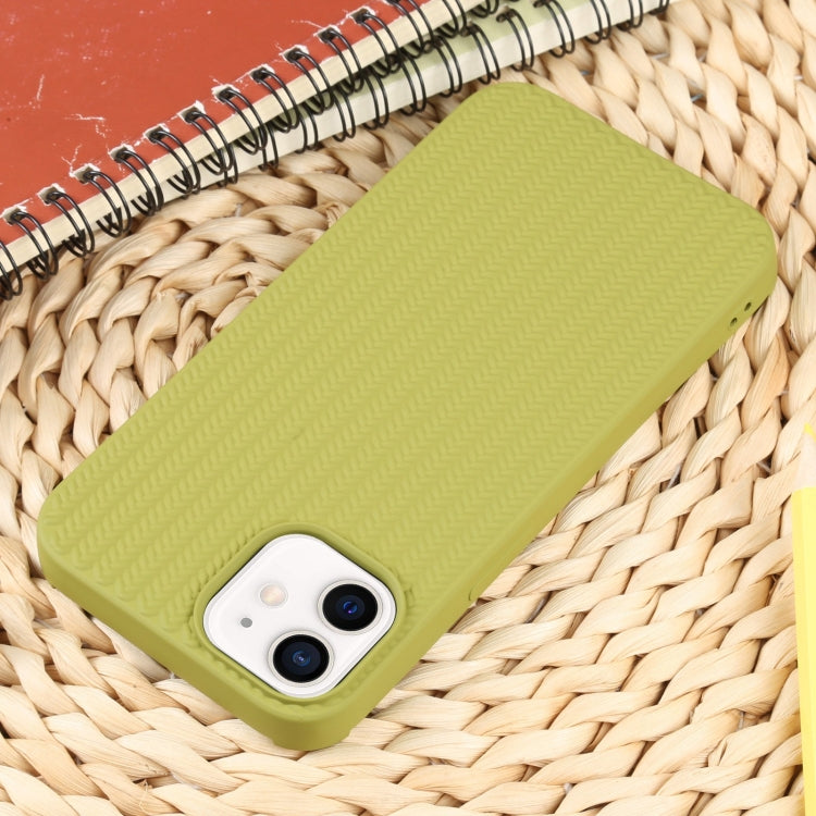 For iPhone 12 Weave Texture Silicone Phone Case