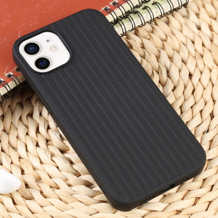 For iPhone 12 Weave Texture Silicone Phone Case
