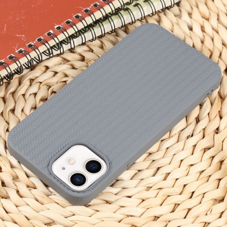 For iPhone 12 Weave Texture Silicone Phone Case
