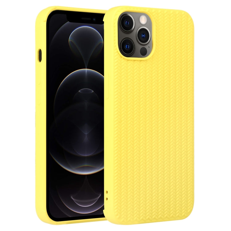 For iPhone 12 Pro Weave Texture Silicone Phone Case