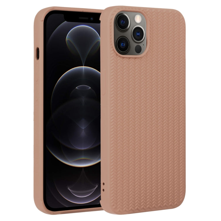 For iPhone 12 Pro Weave Texture Silicone Phone Case