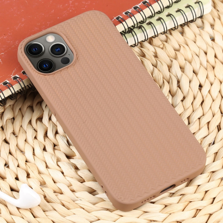 For iPhone 12 Pro Weave Texture Silicone Phone Case