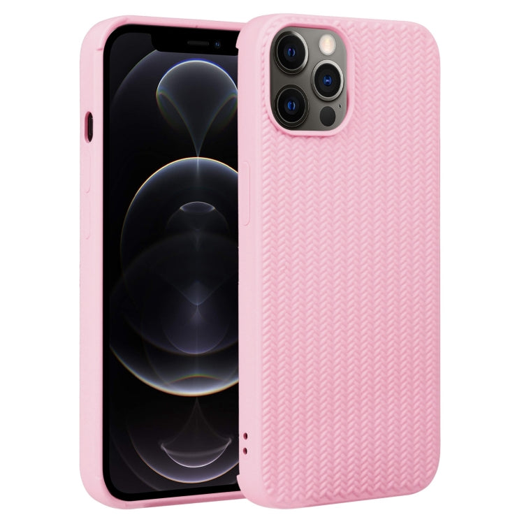 For iPhone 12 Pro Weave Texture Silicone Phone Case