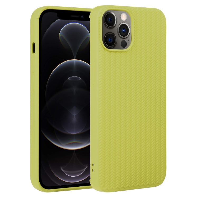 For iPhone 12 Pro Weave Texture Silicone Phone Case