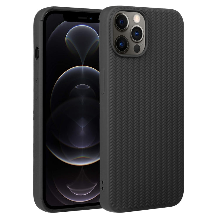For iPhone 12 Pro Weave Texture Silicone Phone Case