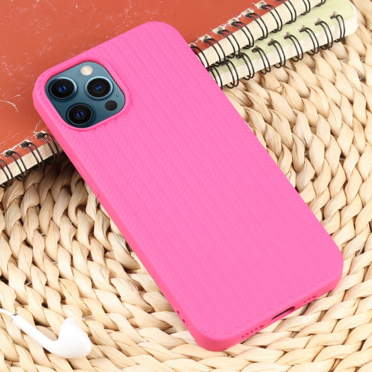 For iPhone 12 Pro Max Weave Texture Silicone Phone Case