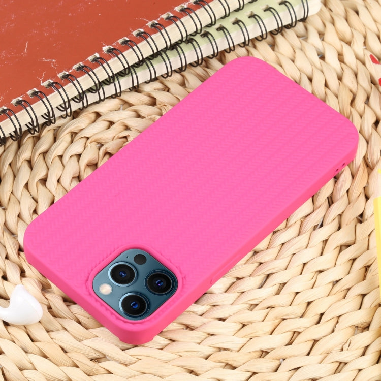 For iPhone 12 Pro Max Weave Texture Silicone Phone Case