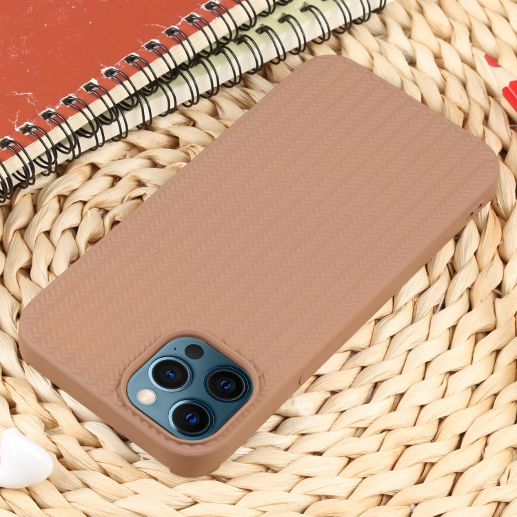 For iPhone 12 Pro Max Weave Texture Silicone Phone Case
