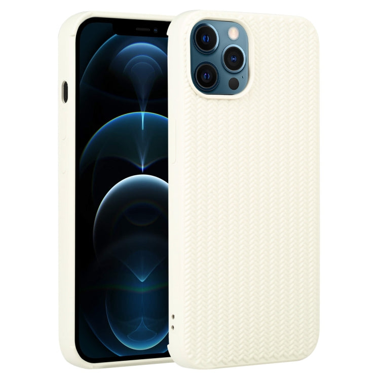 For iPhone 12 Pro Max Weave Texture Silicone Phone Case