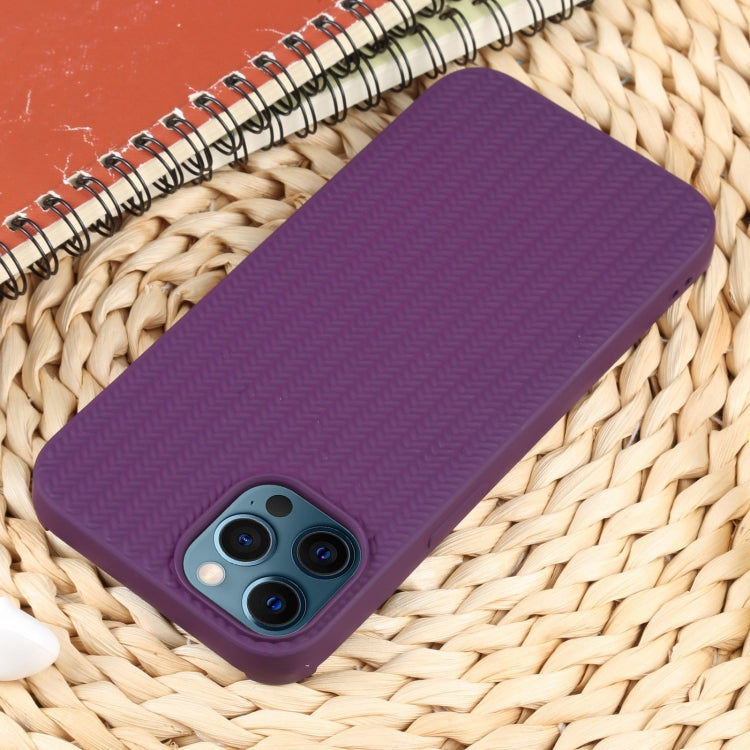 For iPhone 12 Pro Max Weave Texture Silicone Phone Case