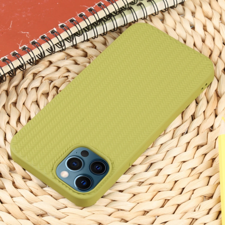 For iPhone 12 Pro Max Weave Texture Silicone Phone Case