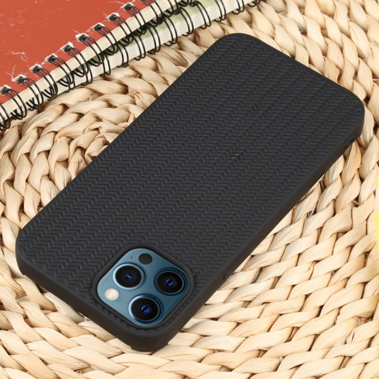 For iPhone 12 Pro Max Weave Texture Silicone Phone Case