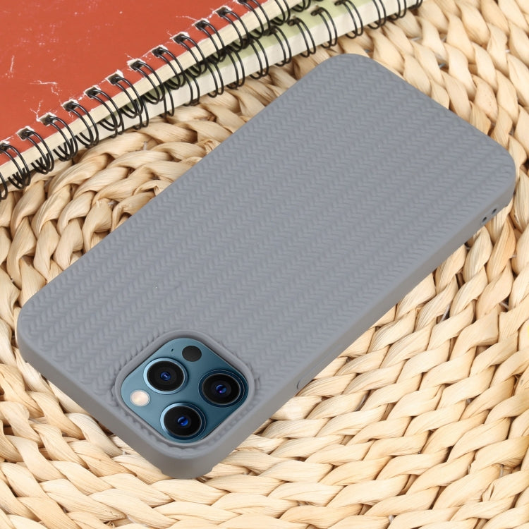 For iPhone 12 Pro Max Weave Texture Silicone Phone Case