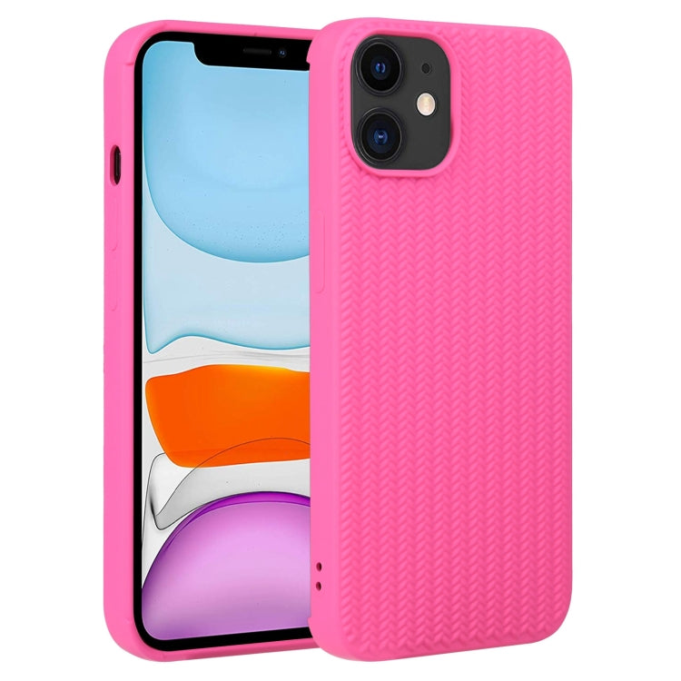 For iPhone 11 Weave Texture Silicone Phone Case