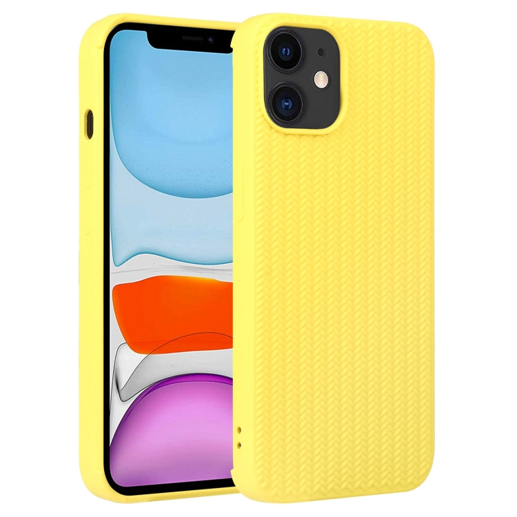 For iPhone 11 Weave Texture Silicone Phone Case