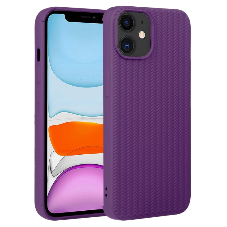 For iPhone 11 Weave Texture Silicone Phone Case