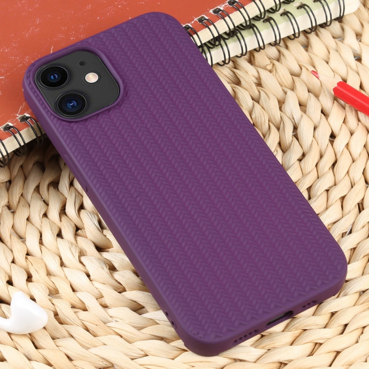 For iPhone 11 Weave Texture Silicone Phone Case
