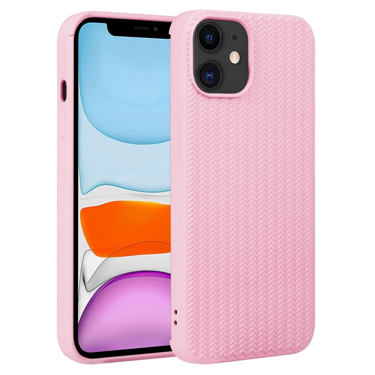For iPhone 11 Weave Texture Silicone Phone Case