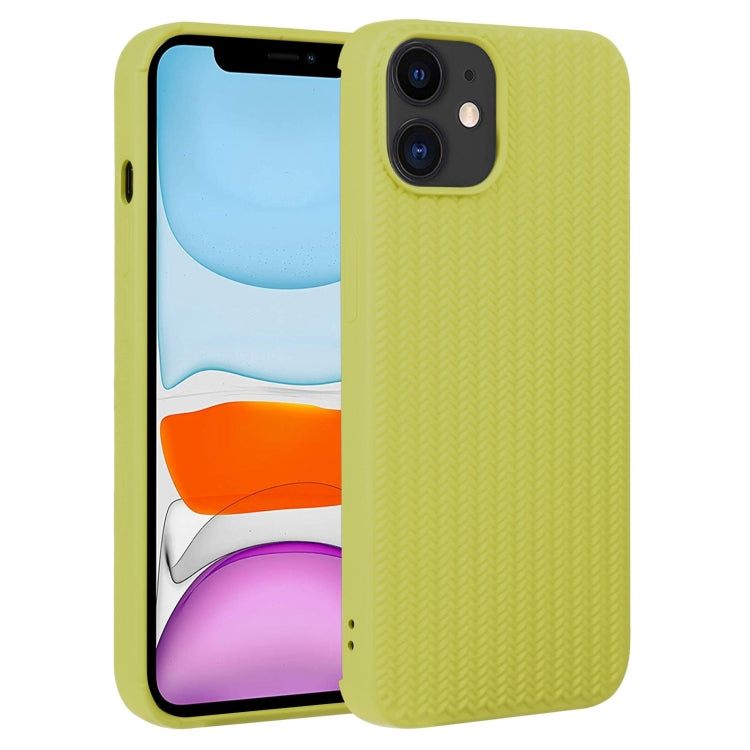 For iPhone 11 Weave Texture Silicone Phone Case