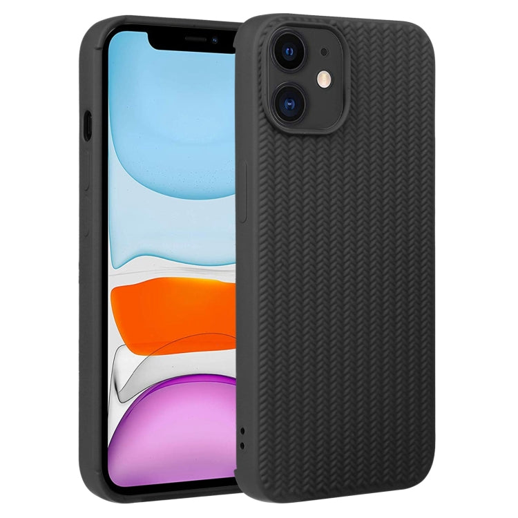 For iPhone 11 Weave Texture Silicone Phone Case