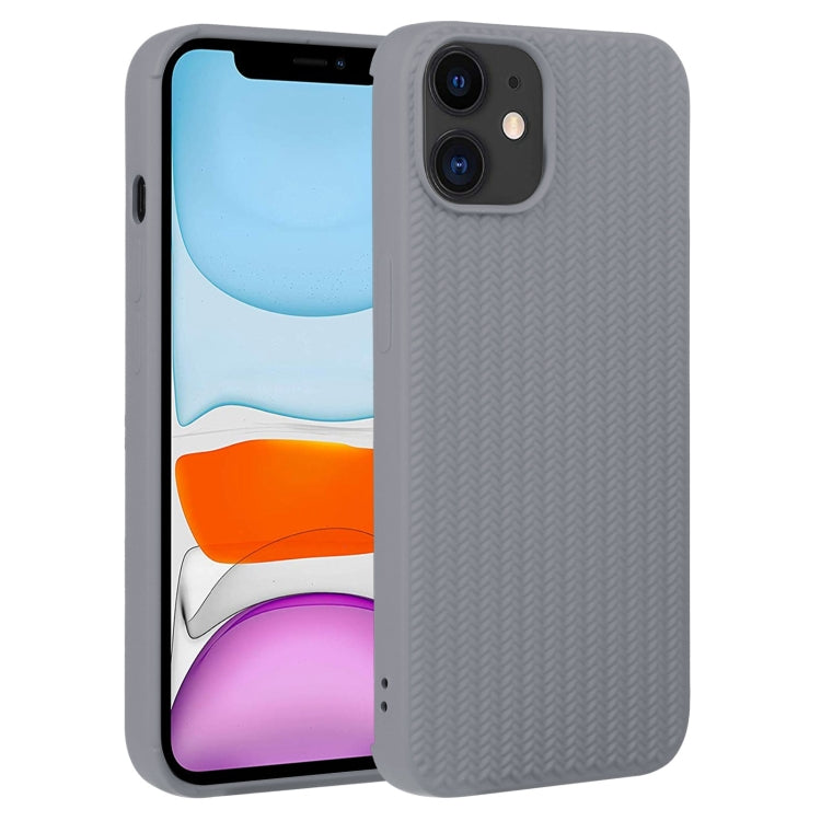For iPhone 11 Weave Texture Silicone Phone Case