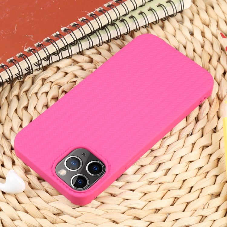 For iPhone 11 Pro Max Weave Texture Silicone Phone Case